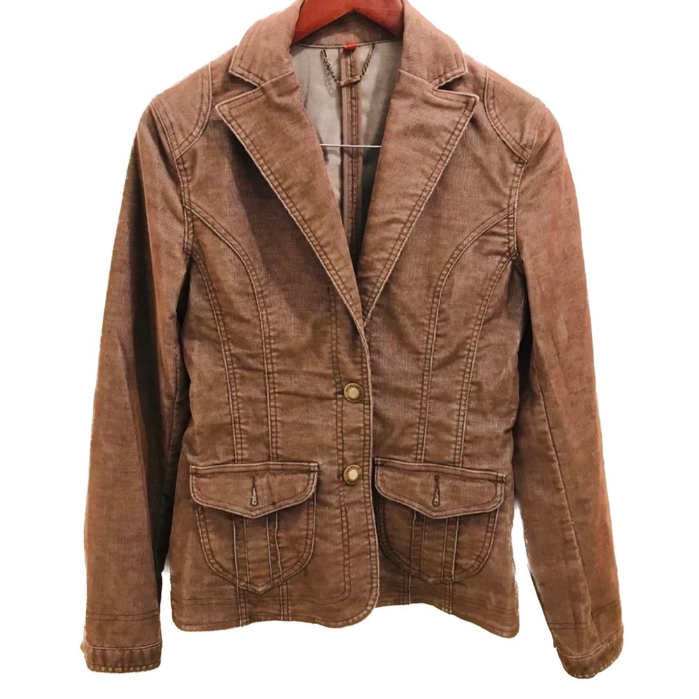 American Exchange Corduroy Blazer Jacket medium brown